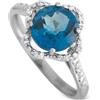 LB Exclusive - Anello Quatrefoil in oro bianco 14kt con topazio e diamanti - Donna - oro bianco 14kt/topazio/diamanti - Taglia unica - Argento