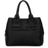 Prada Pre-Owned - Borsa a tracolla in tessuto Canapa con logo e fiocco 2013-2024 - Donna - nylon/pelle di vitello - Taglia unica - Nero
