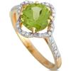 LB Exclusive - Anello Quatrefoil in oro giallo 14kt con diamanti e peridoto - Donna - peridoto/diamanti/oro giallo 14kt - Taglia unica
