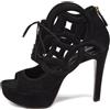 Louis Vuitton Pre-Owned - Sandali con dettaglio cut-out 120mm - Donna - pelle scamosciata/pelle/pelle - 37.5 - Nero