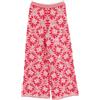 CHANEL Pre-Owned - Pantaloni a gamba ampia Flower 1986-1988 - Donna - lana/cotone/poliammide/seta/elastam - 34 - Rosso