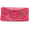 CHANEL Pre-Owned - Clutch Diamante Camellia in raso con catena 2009-2010 - Donna - raso - Taglia unica - Rosa