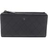 CHANEL Pre-Owned - Portafoglio Matelasse con zip 2021 - Donna - pelle di vitello - Taglia unica - Nero
