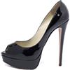 Christian Louboutin Pre-Owned - Pumps Lady Peep 145mm 2024 - Donna - pelle/pelle lucida/pelle - 38 - Nero