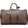 Louis Vuitton Pre-Owned - Borsa da viaggio Keepall 50 in tela Damier Ebène 2006 - unisex - pelle di vitello/tela - Taglia unica - Marrone
