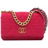 CHANEL Pre-Owned - Borsa a tracolla 19 in tweed con catena 2020 - Donna - tessuto - Taglia unica - Rosa