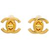 CHANEL Pre-Owned - Orecchini a clip CC 1995 - Donna - placcatura in oro - Taglia unica - Giallo