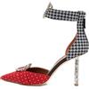 Malone Souliers - Pumps Camille con fibbia a cuore 100mm Pre-owned - Donna - pelle/tela/pelle - 39 - Rosso