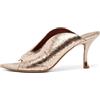 Malone Souliers - Mules in pelle con tacco 90mm - Donna - pelle/pelle/pelle - 40 - Toni neutri