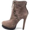 Alaïa Pre-Owned - Stivali stringati 135mm - Donna - gomma/pelle scamosciata/pelle - 40 - Toni neutri