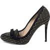 Valentino Garavani Pre-Owned - Pumps con borchie 105mm 2023 - Donna - pelle scamosciata/pelle - 39.5 - Nero