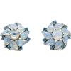 Jennifer Gibson Jewellery - Orecchini Sunburst anni '50 - Donna - Rhodium Plated Metal - Taglia unica - Blu