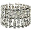 Jennifer Gibson Jewellery - Bracciale con strass anni '50 - Donna - Rhodium Plated Metal - Taglia unica - Argento