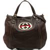 Gucci Pre-Owned - Borsa a tracolla Britt media in pelle con decorazione Web 2000-2015 - Donna - pelle di vitello - Taglia unica - Marrone