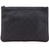 CHANEL Pre-Owned - Trousse make up CC media in pelle di vitello con impunture 2021-2025 - Donna - pelle di vitello - Taglia unica - Nero