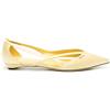 Prada Pre-Owned - Pumps con dettaglio cut-out - Donna - gomma/tessuto/pelle di vitello/tessuto/pelle di vitello - 39 - Giallo