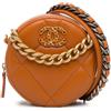 CHANEL Pre-Owned - Clutch 19 Round con catena 2021 - Donna - pelle di agnello - Taglia unica - Marrone
