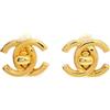 CHANEL Pre-Owned - Orecchini CC con chiusura a girello decorativa 1996 - Donna - placcatura in oro - Taglia unica - Giallo