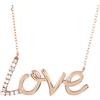 LB Exclusive - Collana in oro rosa 14 carati con diamante - Donna - diamanti/oro rosa 14kt - Taglia unica