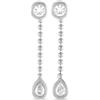 LB Exclusive - Orecchini pendenti in oro bianco 18 carati con diamanti - Donna - oro bianco 18kt/diamanti - Taglia unica - Argento