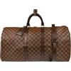 Louis Vuitton Pre-Owned - Borsone Damier Keepall Bandoulière 55 2008 - unisex - pelle/PVC - Taglia unica - Marrone