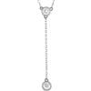 LB Exclusive - Collana in oro bianco 14 carati con diamanti - Donna - diamanti/oro bianco 14kt - Taglia unica - Argento