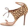 Malone Souliers - Sandali leopardati Pre-owned 110mm - Donna - pelle di vitello/cavallino/pelle di vitello/pelle di vitello - 41 - BROWN/BEIGE