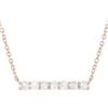 LB Exclusive - Collana in oro rosa 14 carati con diamante - Donna - oro rosa 14kt/diamanti - Taglia unica