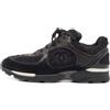 CHANEL Pre-Owned - Sneakers in pelle - Donna - gomma/pelle di vitello/pelle scamosciata di vitello/tessuto - 40.5 - Nero