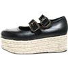Marni Pre-Owned - Espadrilles con doppia fibbia - Donna - pelle di vitello/pelle di vitello/pelle di vitello - 38 - Nero