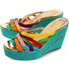 Christian Louboutin Pre-Owned - Espadrilles Crepon 110mm - Donna - tessuto/pelle di vitello/pelle di vitello - 37 - Verde