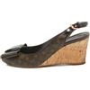 Louis Vuitton Pre-Owned - Sandali con fiocco - Donna - pelle lucida/pelle di vitello/pelle di vitello - 36.5 - Marrone