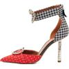 Malone Souliers - Pumps con fibbia - Donna - pelle/pelle/tela - 38 - Rosso