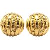 CHANEL Pre-Owned - Orecchini CC Dome a clip CC placcati in oro 1980-1990 - Donna - placcatura in oro - Taglia unica