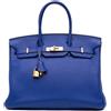 Hermès Pre-Owned - Borsa a mano Birkin Retourne 35 in pelle Togo 2011 - Donna - pelle di vitello - Taglia unica - Blu