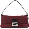 Fendi Pre-Owned - Borsa a spalla Baguette in tela con motivo Zucchino 2000-2010 - Donna - pelle di vitello/tela - Taglia unica - Rosso