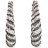 LB Exclusive - Orecchini a cerchio Zebra in oro bianco 18 carati Pre-owned - Donna - oro bianco 18kt/diamanti - Taglia unica - Argento