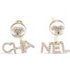 CHANEL Pre-Owned - Orecchini a clip Coco Mark con strass 1986-1988 - Donna - placcatura in oro - Taglia unica