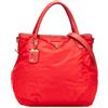 Prada Pre-Owned - Borsa a tracolla in tessuto con finiture Vitello Daino 2000-2025 - Donna - pelle di vitello/nylon - Taglia unica - Rosso
