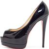 Christian Louboutin Pre-Owned - Pumps in pelle con tacco 140mm - Donna - pelle/pelle lucida/pelle - 38 - Nero