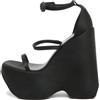 Versace Pre-Owned - Sandali con zeppa e plateau 150mm - Donna - pelle/pelle/pelle/gomma - 36 - Nero
