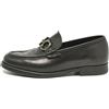 Ferragamo Pre-Owned - Mocassini in pelle - Uomo - pelle scamosciata/gomma/pelle/pelle - 39.5 - Nero