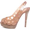 Christian Louboutin Pre-Owned - Pumps traforate 130mm - Donna - pelle/pelle/pelle lucida - 38 - Toni neutri