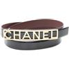 CHANEL Pre-Owned - Cintura in pelle con placca logo 1986-1988 - Donna - smalto/pelle lucida - Taglia unica - Nero
