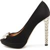 Miu Miu Pre-Owned - Pumps in raso 115mm - Donna - gomma/pelle di vitello/pelle di vitello/raso - 37 - Nero