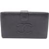 CHANEL Pre-Owned - Portafoglio bi-fold 1986-1988 - Donna - pelle caviar - Taglia unica - Nero