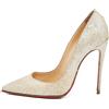 Christian Louboutin Pre-Owned - Pumps So Kate con glitter 120mm - Donna - pelle lucida/pelle/Glitter - 36.5 - Bianco