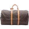 Louis Vuitton Pre-Owned - Borsone Keepall 55 2001 - unisex - PVC/pelle/tela - Taglia unica - Marrone