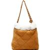 CHANEL Pre-Owned - Borsa a mano Mouton 22 2024 - Donna - pelle scamosciata/shearling - Taglia unica - Marrone