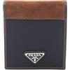 Prada Pre-Owned - Portafoglio con inserti in pelle scamosciata anni 2020 - Uomo - nylon - Taglia unica - Blu